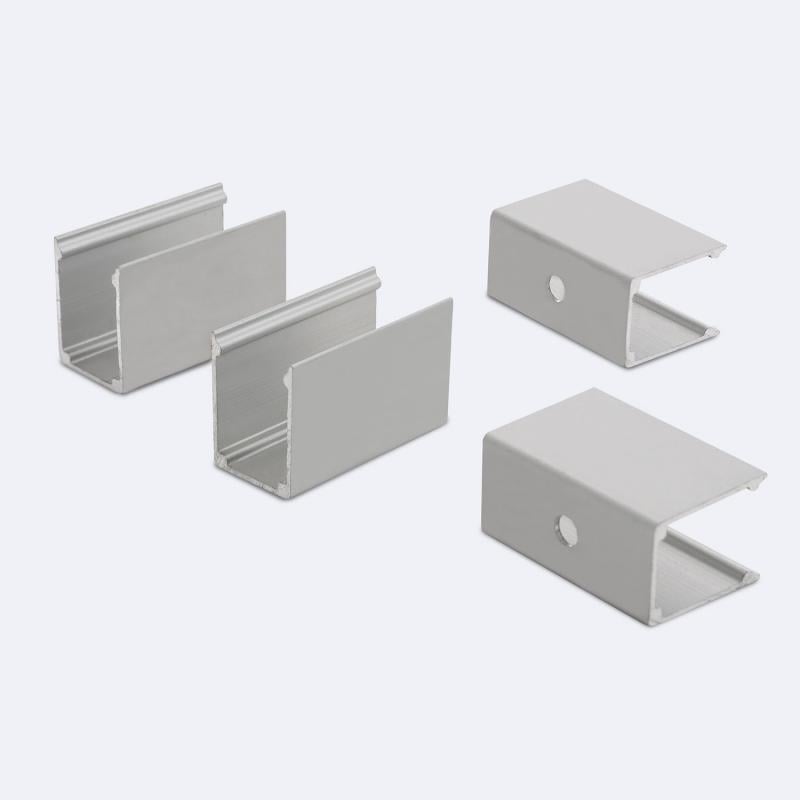 Perfil Neón SFLEX 8x17 Superficie/Empotrable Curva Lateral para Tira LED IP20 hasta 8 mm