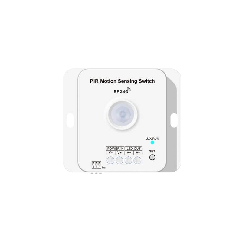 Sensor de Movimiento PIR Crepuscular 80º para Tira LED 12-24-48V SKYDANCE E1-RS