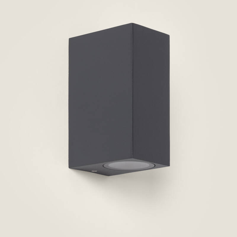 Aplique de Pared Exterior Aluminio Iluminación Doble Cara Miseno Gris Oscuro