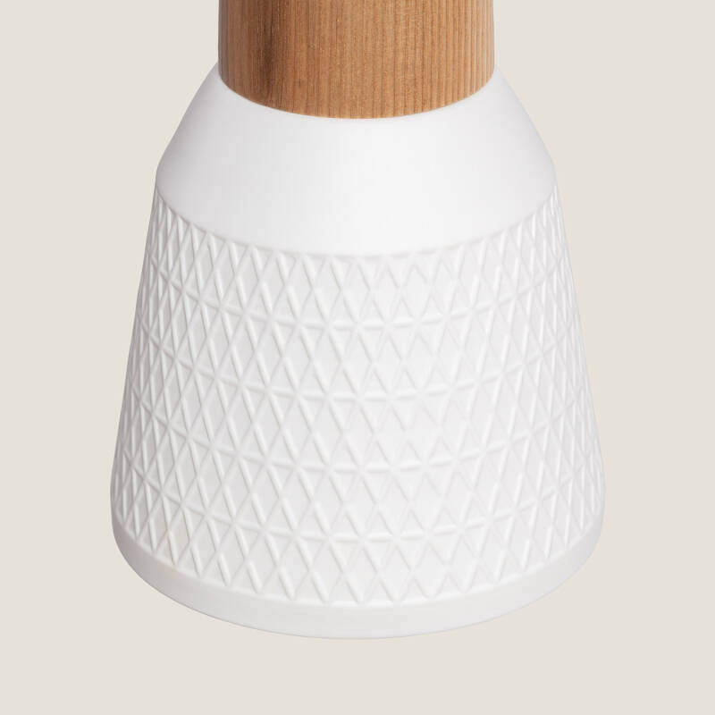 Lámpara Colgante Cerámica y Madera Retilles