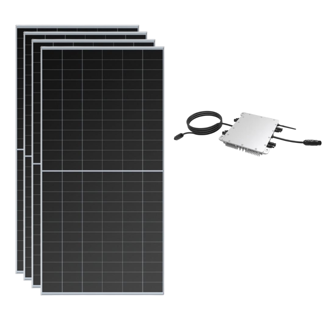 Kit Paneles Solares para Balcones 2420W con Microinversor DEYE 2000W SUN2000WG4