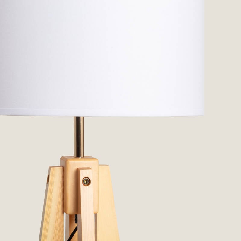 Lámpara de Pie de Madera Korsade