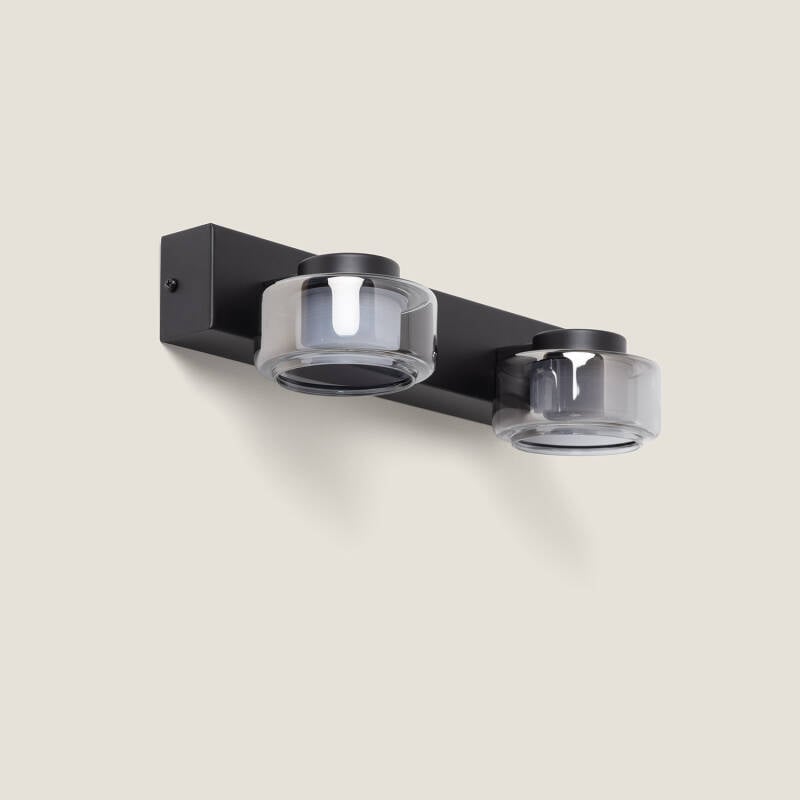 Lámpara de Pared LED 8W Baño CCT Seleccionable Metal y Cristal Zisna