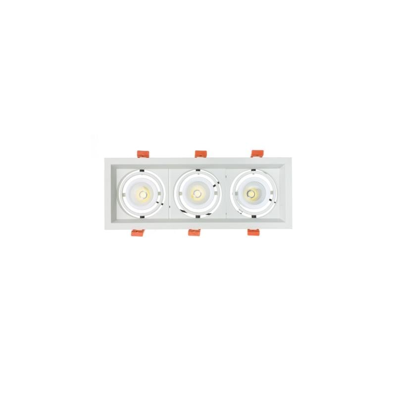 Foco Downlight LED 3x10W CREE-COB Direccionable Madison LIFUD (UGR 19) Corte 295x110 mm