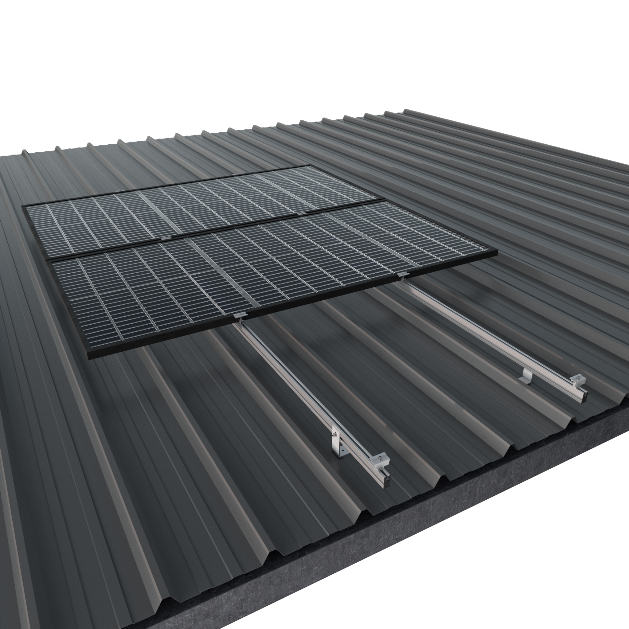 Estructura Coplanar Para 2 Paneles Solares 03V2 M8 A