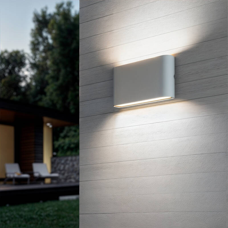 Aplique de Pared Exterior LED 12W Aluminio Rectangular Iluminación Doble Cara Luming