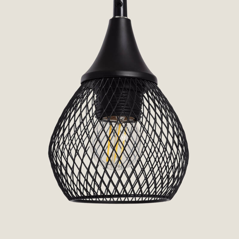 Lámpara de Mesa de Metal y Madera Monah
