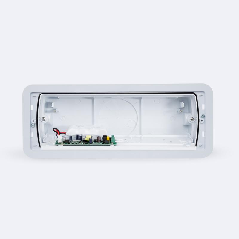 Luz Emergencia LED Empotrable 160lm Permanente/No Permanente Corte 155x400 mm