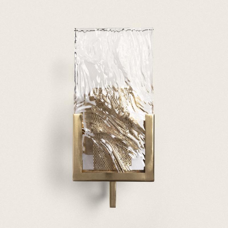 Lámpara de Pared Metal y Cristal Murtha