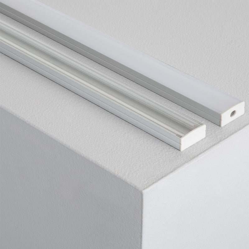 Perfil Aluminio Superficie 2m para Tira LED hasta 20 mm