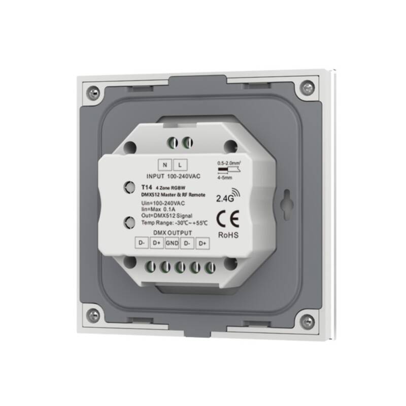 Panel Táctil DMX Master Táctil RGBW 4 zonas SKYDANCE T14