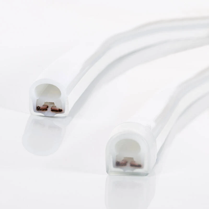 Tira LED Neón Regulable 220V Blanco Cálido Semicircular 180 9W/m Corte 100cm IP67 a Medida