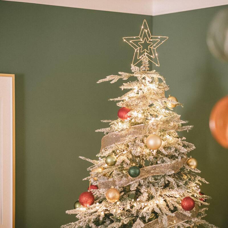 Estrella LED para Árbol de Navidad Metal con Batería Jaione