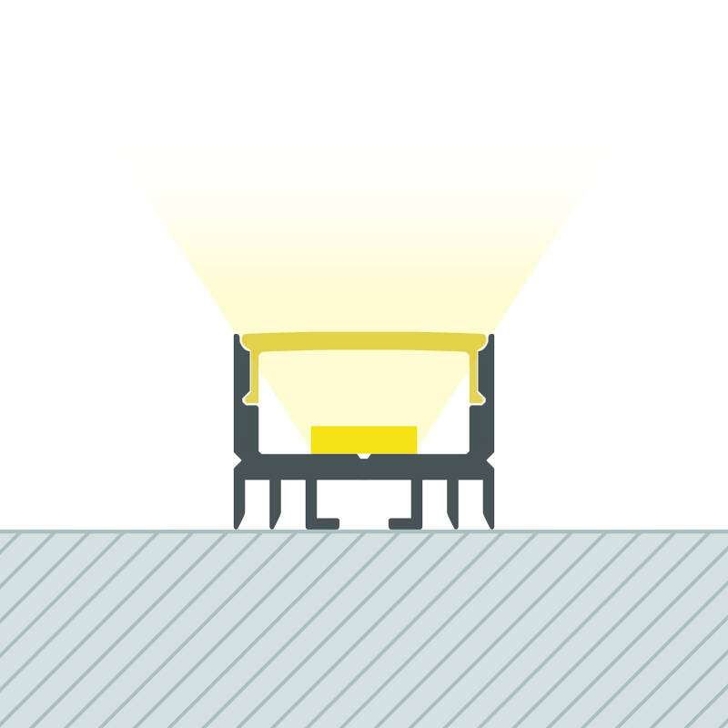 Perfil Aluminio Superficie para Tira LED hasta 13 mm