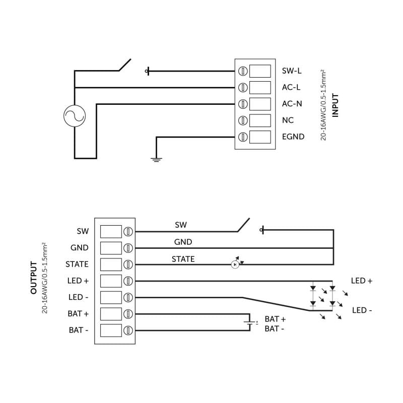 Driver Emergencia LIFUD 100-277V No Flicker Salida 30-40V 1000mA 40W LF-GSP040YD