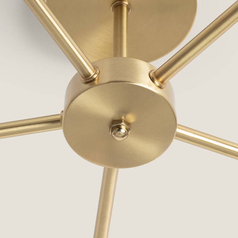 Lámpara de Techo Metal y Cristal Moonlight Brass 5 Focos