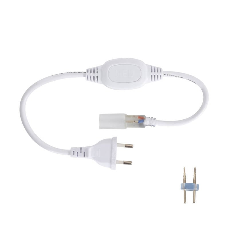 Tira LED Neón Regulable 220V Blanco Cálido Circular 360 9W/m Corte 100cm IP67 a Medida