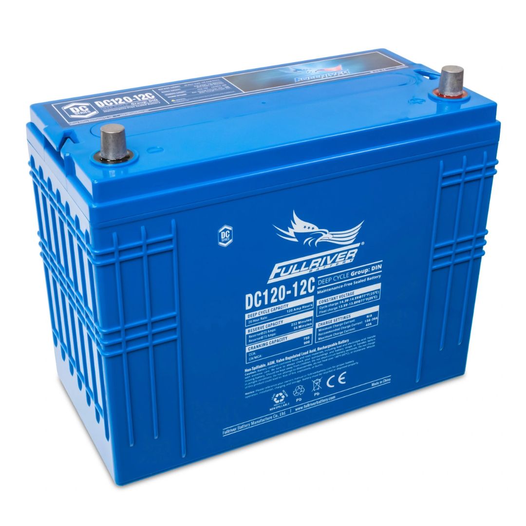 Batería AGM 120Ah Solar 12V C20 Monobloc Fullriver DC120-12C