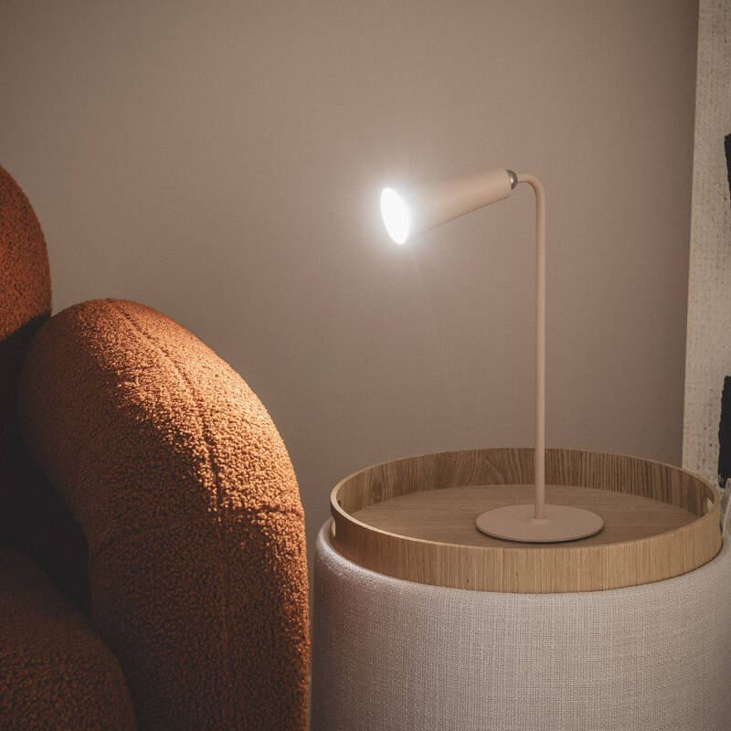 Lámpara de Mesa LED Portátil Metal con Batería USB Recargable Bysta