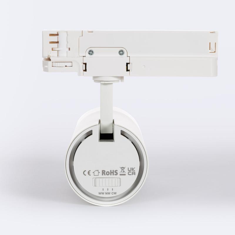 Foco Carril LED Trifásico 30W Wild CCT Seleccionable Regulable TRIAC Multiángulo 24-60º