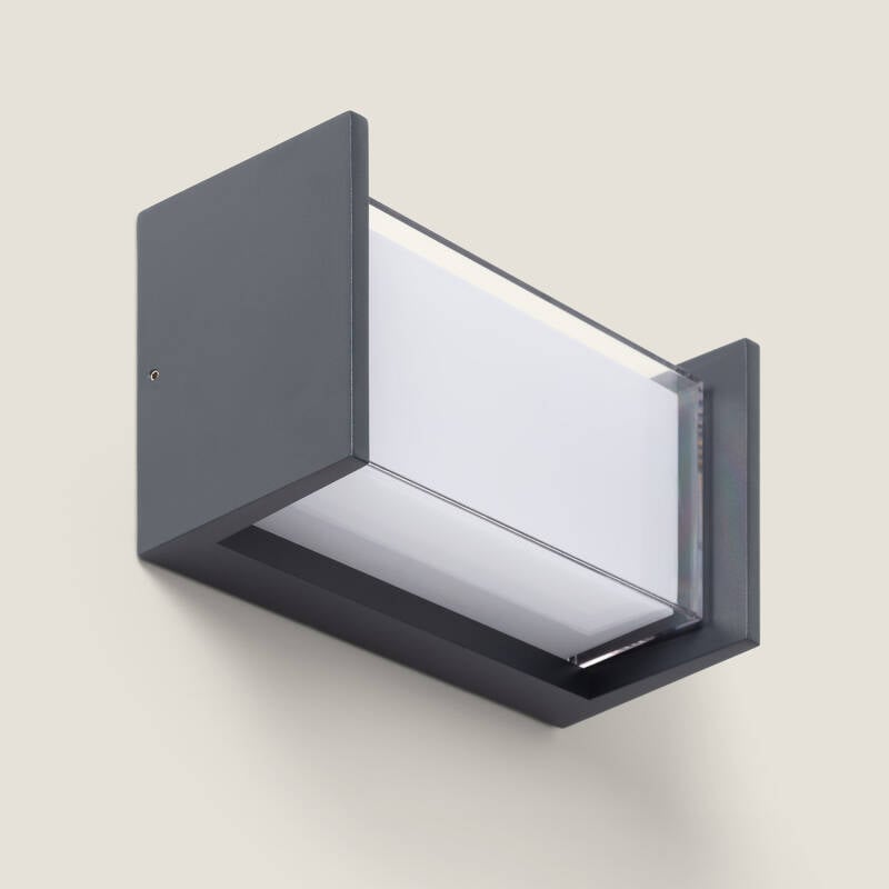 Aplique de Pared Exterior LED 12W Aluminio CCT Seleccionable Doble Difusor Arelien Iridix