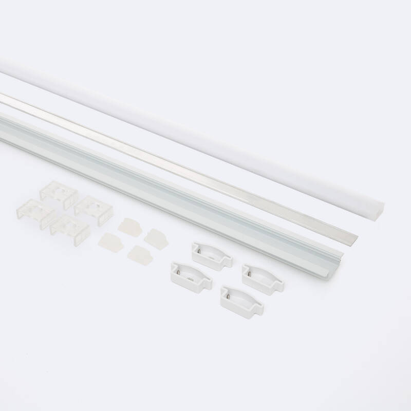 Perfil Aluminio Estanco IP65 Empotrable 2m para Tira LED hasta 8 mm
