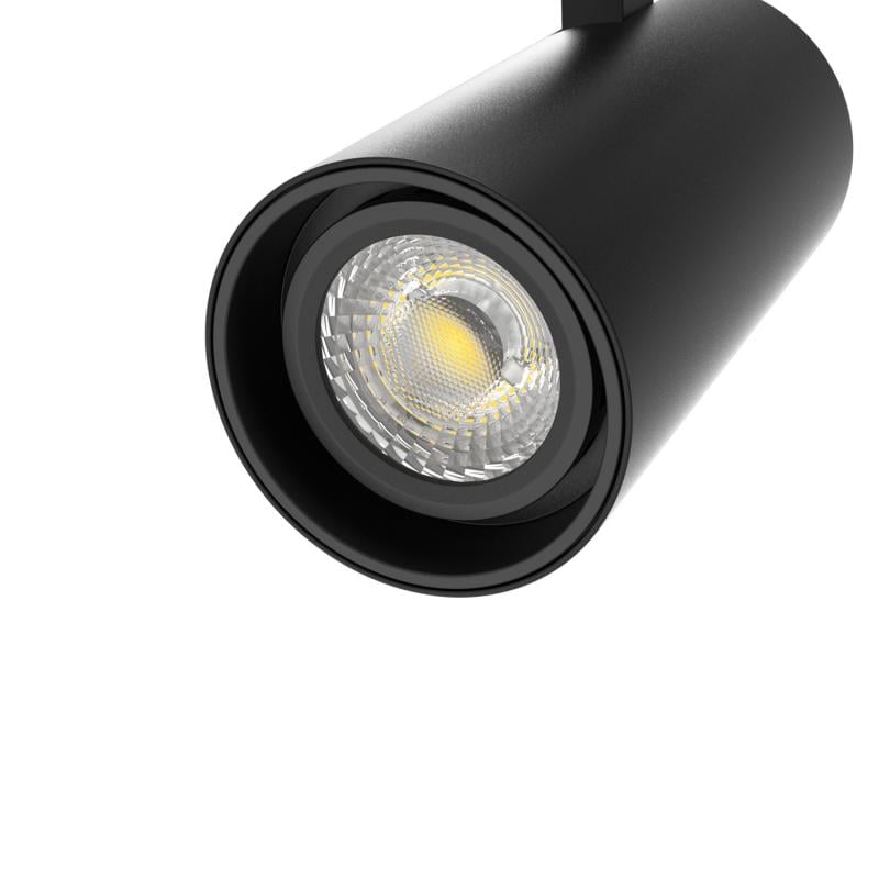Foco Carril LED Trifásico 40W Fasano Regulable Negro