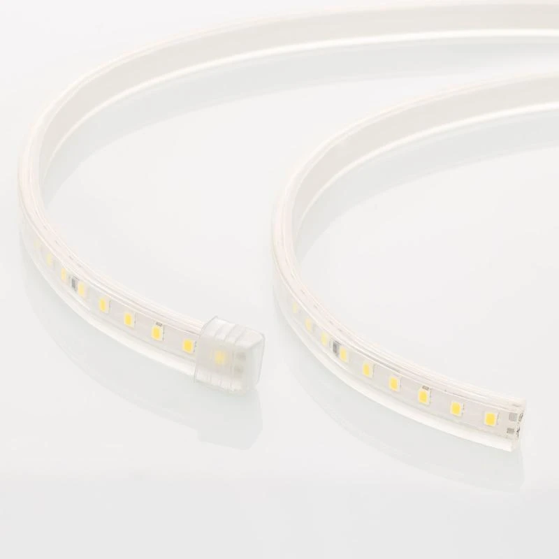 Tira LED Regulable 220V SMD 120 LED/m Blanco Cálido 7.5W/m 750lm/m Ancho 12mm Corte 100cm IP65 a Medida