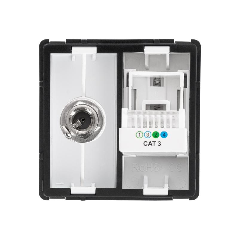 Toma Teléfono + Satélite Modern