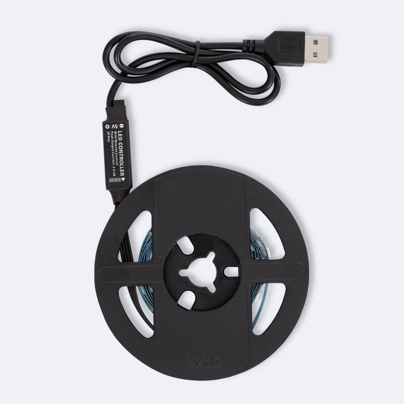 Tira LED 5V RGB 24 LED/m 2m IP20 KIT con USB para Televisión