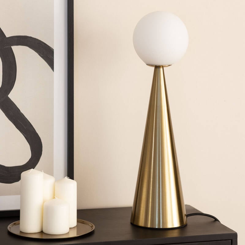 Lámpara de Mesa Metal y Cristal Hipias