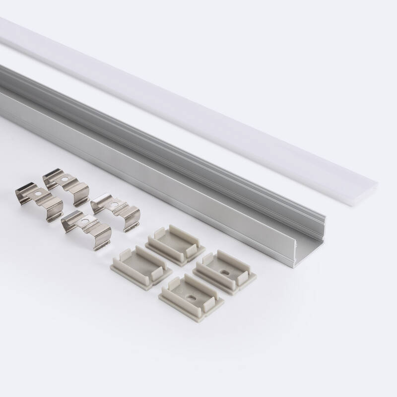Perfil Aluminio Superficie para Tira LED hasta 22 mm