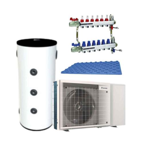 Kit Suelo Radiante Aerotermia  de 150m2 con Daikin Altherma 3 de 12,5kW