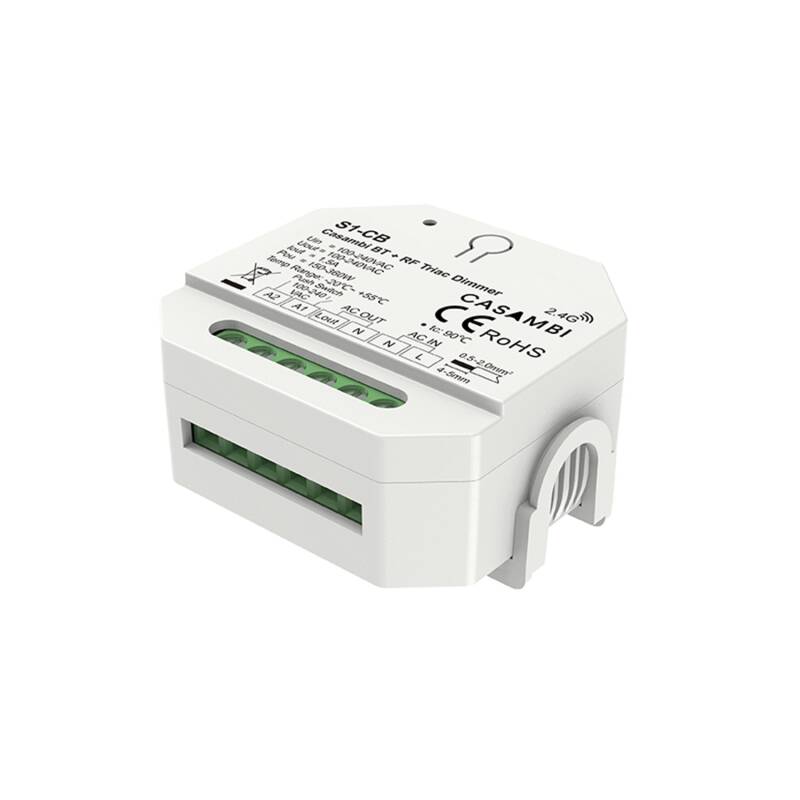 Regulador Casambi TRIAC 1 Canal SKYDANCE S1-CB compatible con Mando RF y Pulsador