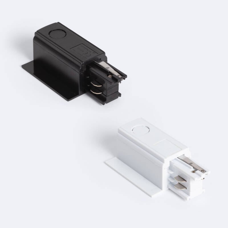 Conector 'Right Side' Trifásico a Red para Carril Empotrable Aluminio