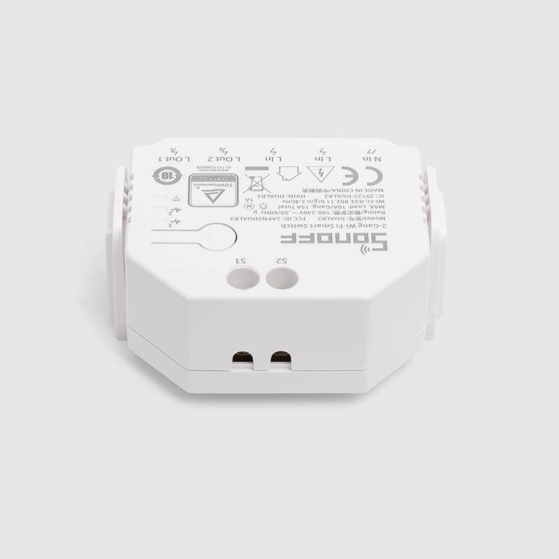 Interruptor WiFi Medidor de Energía Compatible con Interruptor Convencional SONOFF Dual R3 15A