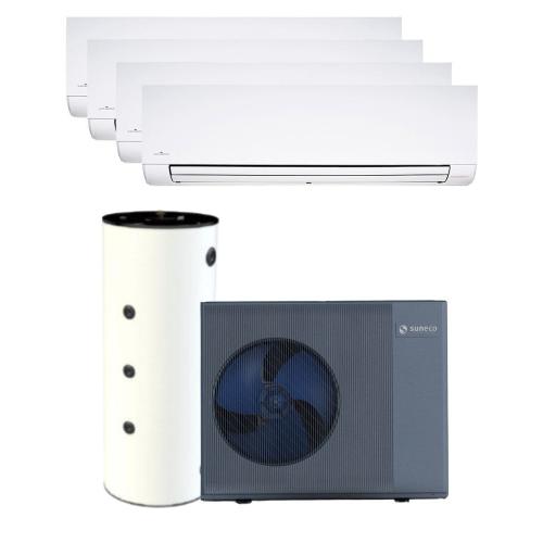 Kit Fancoils Aerotermia Alta Temperatura 16kW Suneco con depósito 300L