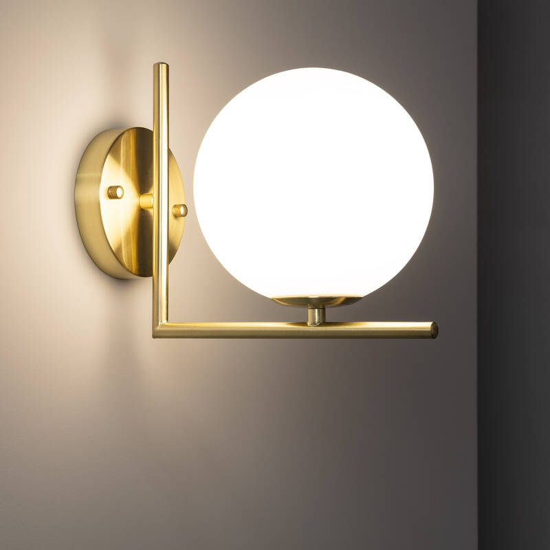 Lámpara de Pared de Metal y Cristal Moonlight Design