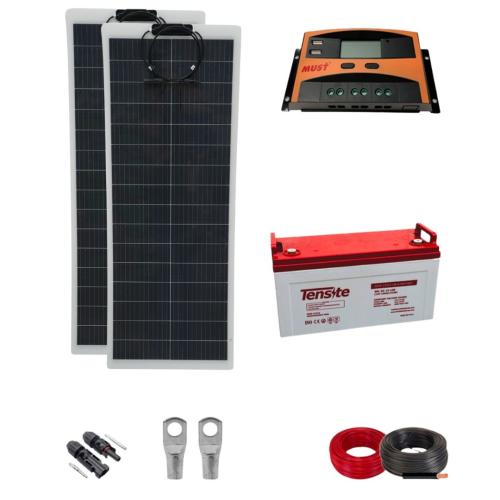 Kit con Paneles Solares Autoinstalables 200W y Batería 150Ah