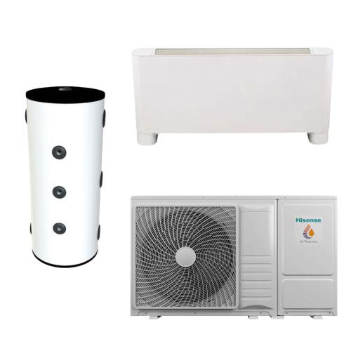 Kit Fancoil Aerotermia Suelo 8kW Hisense Hi-Therma con depósito 80L