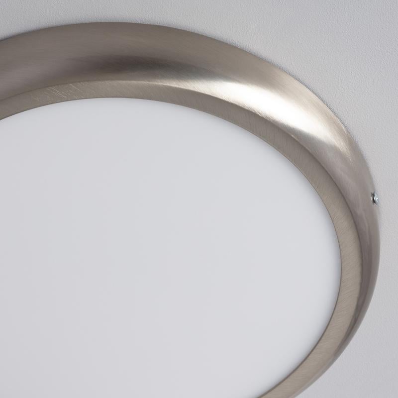Plafón LED 24W Circular Metal Ø300 mm Design Silver