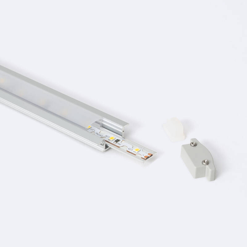 Perfil Aluminio Estanco IP65 Empotrable 2m para Tira LED hasta 8 mm