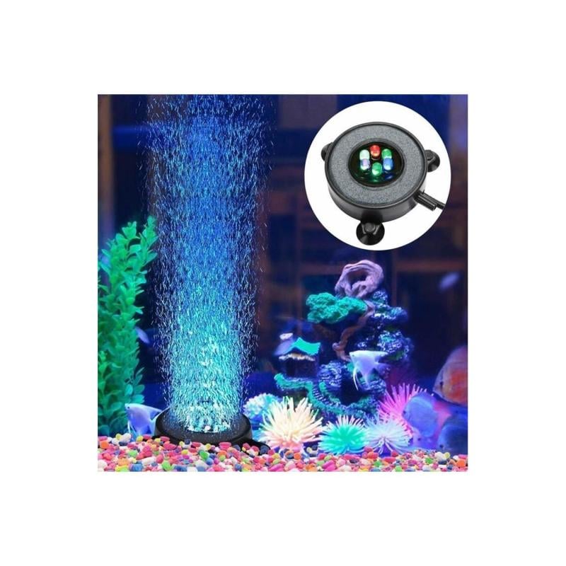 Oxigenador Acuario con Luz LED RGBW 1W IP68