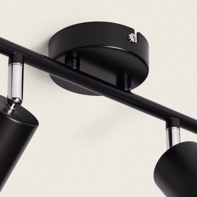Lámpara de Techo Orientable Metal 4 Focos Albus Black