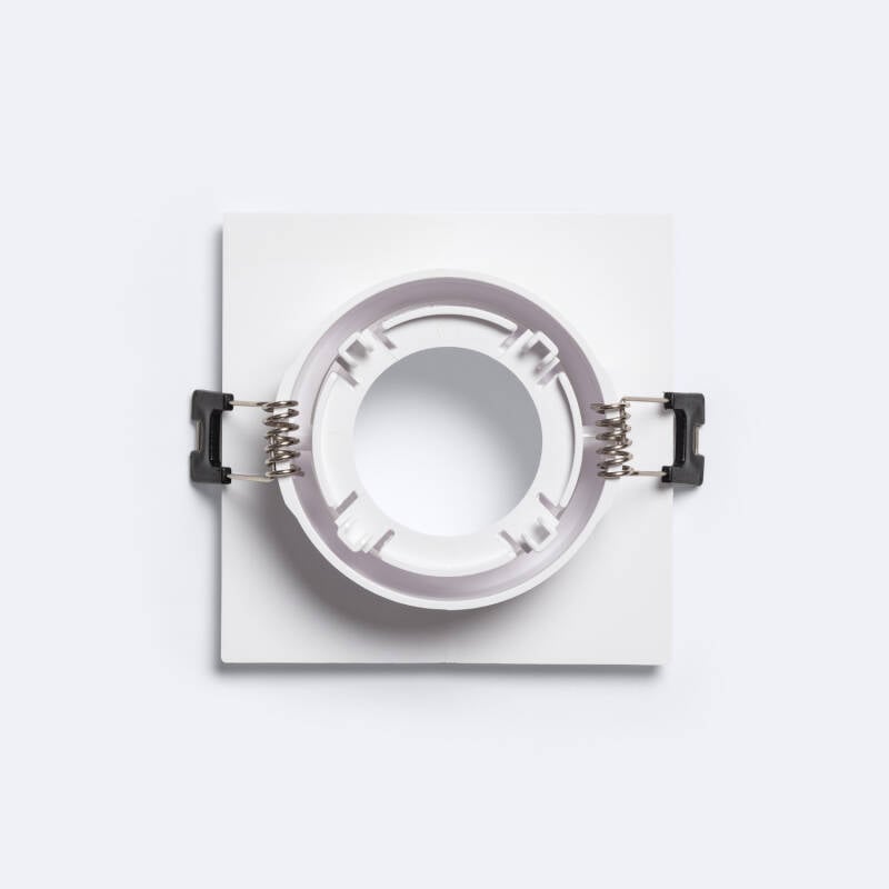 Aro Downlight Cuadrado Cónico Basculante para Bombilla LED GU10 / GU5.3 Corte Ø 75 mm