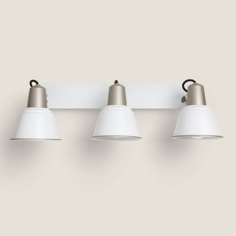 Lámpara de Pared Baño Metal 3 Focos Birzay