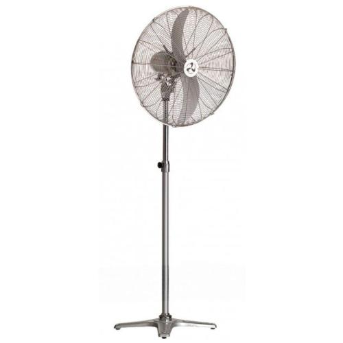 Ventilador de Pie Potente 123W Stand Eco Gris Plateado