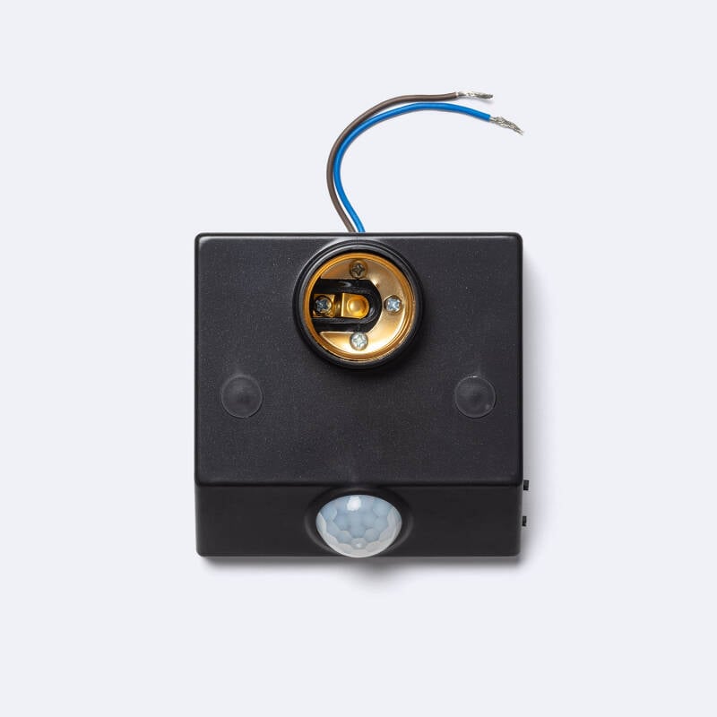 Sensor de Movimiento PIR Crepuscular 360º de Pared para Bombillas E27
