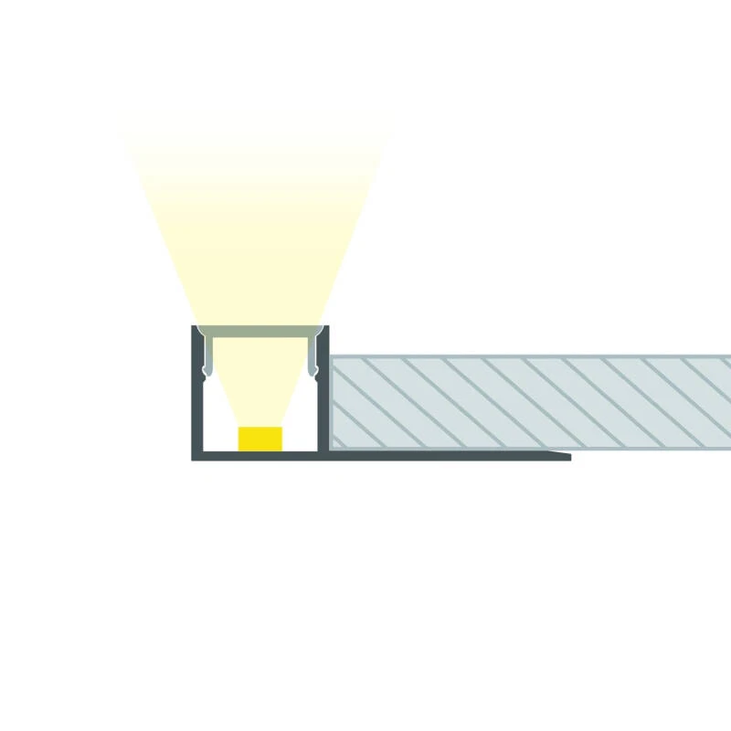 Perfil Aluminio Integración en Escayola/Pladur para Tiras LED hasta 8 mm