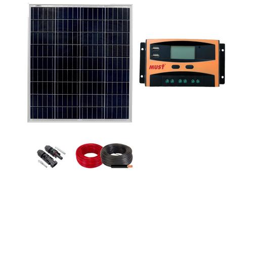 Kit Solar Portátil Autoinstalable 75W para Iluminación sin Batería Portátil